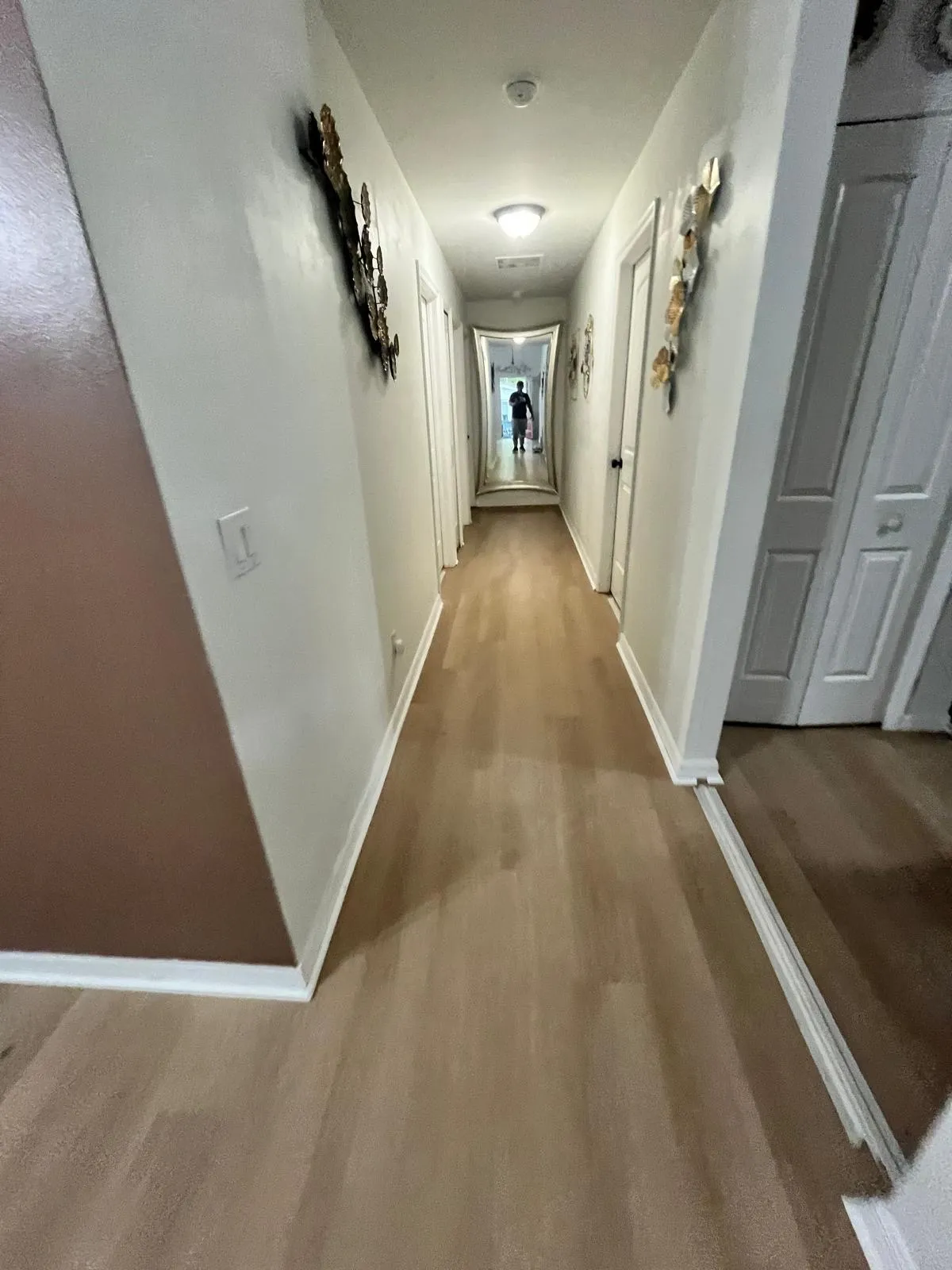 Hallway after LVP flooring installation in Lake Hunter Terrace, Lakeland, FL