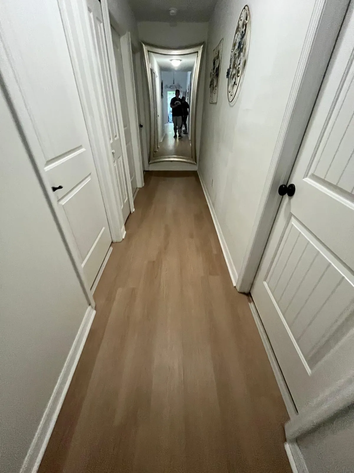 Hallway close-up after LVP flooring installation in Lake Hunter Terrace, Lakeland, FL