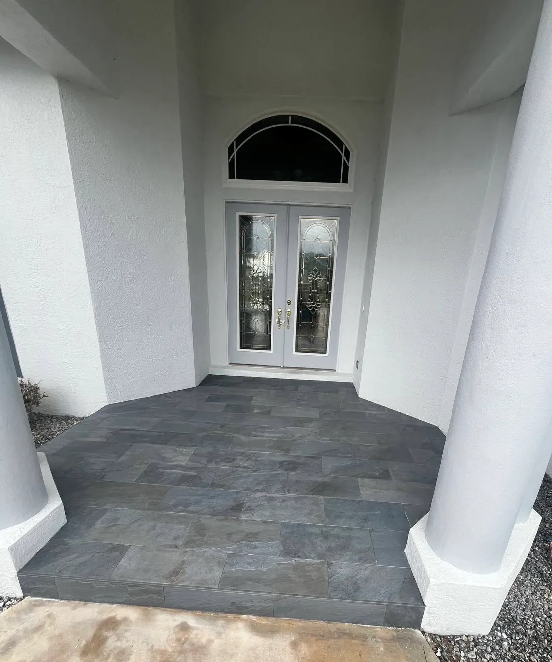 Close up photo: Tile flooring installation in Huntington Hills, Lakeland, FL