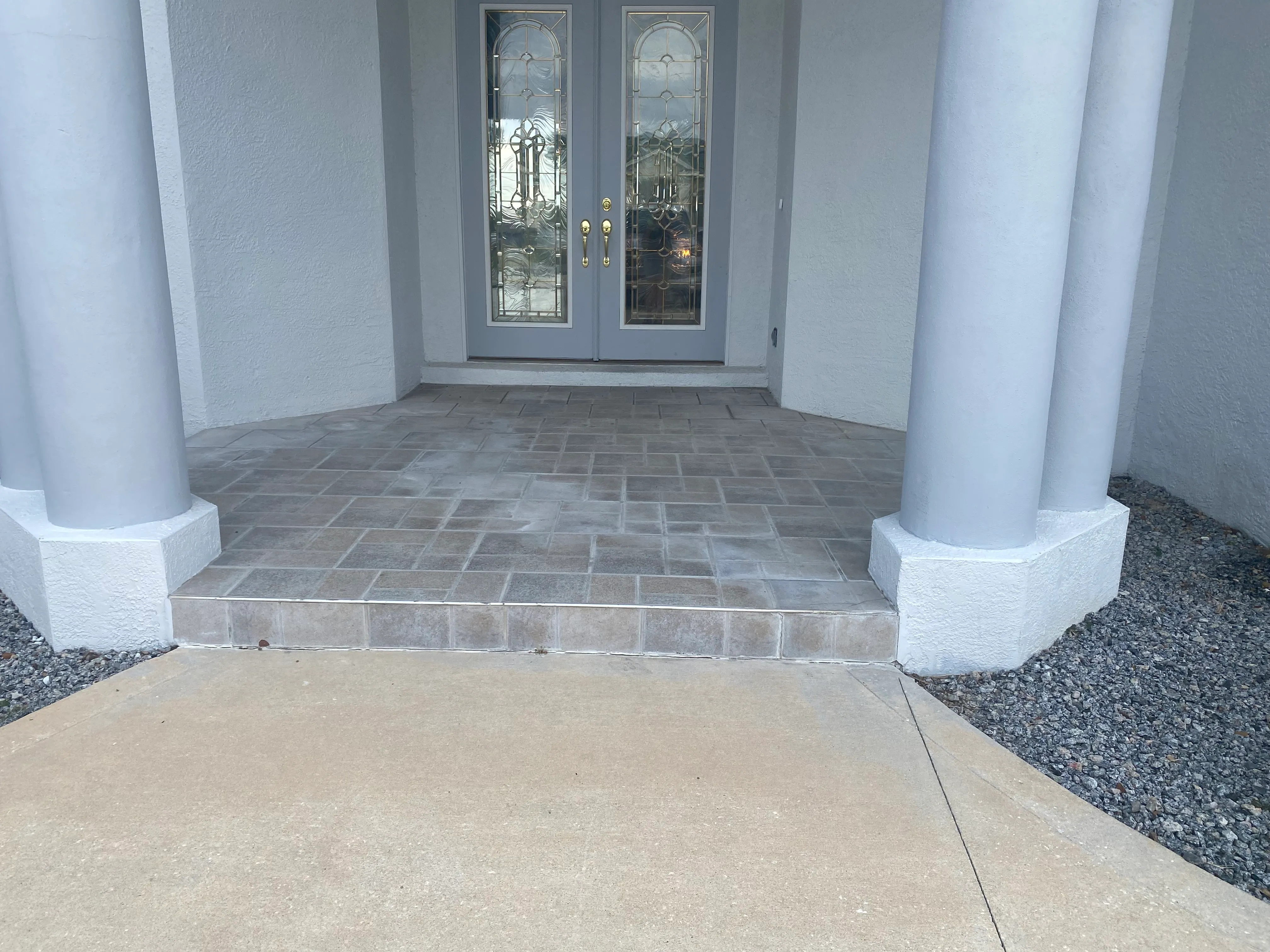 Entryway before tile installation in Huntington Hills, Lakeland, FL