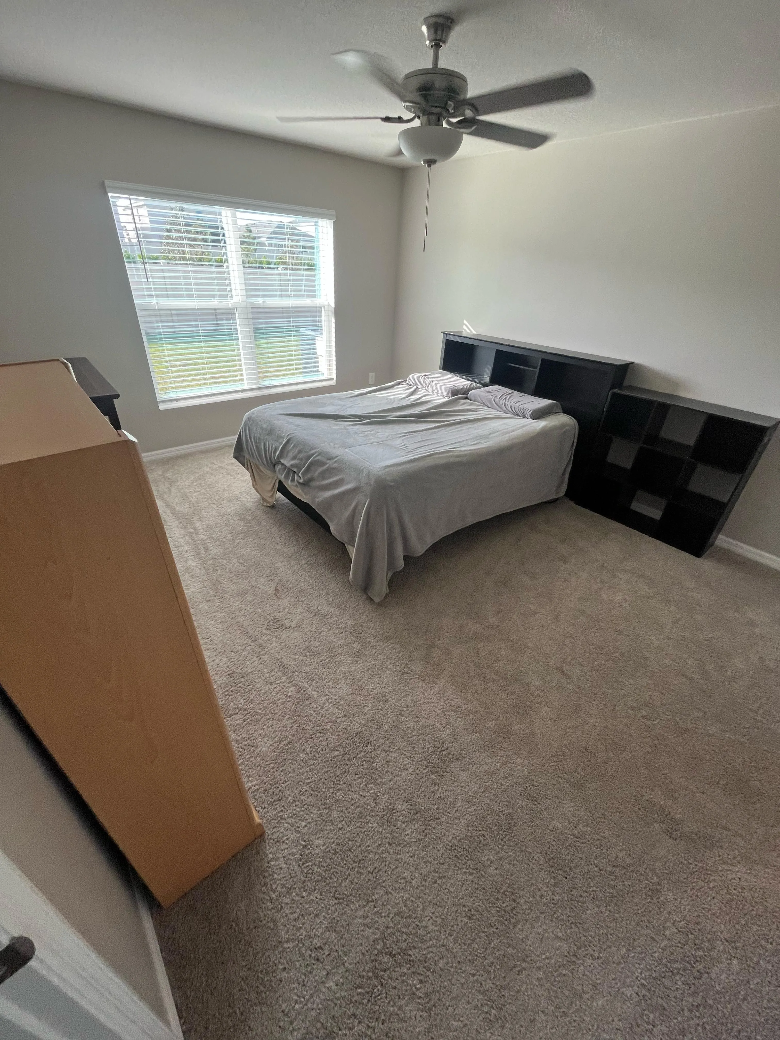Bedroom before laminate flooring installation in Brandon, FL